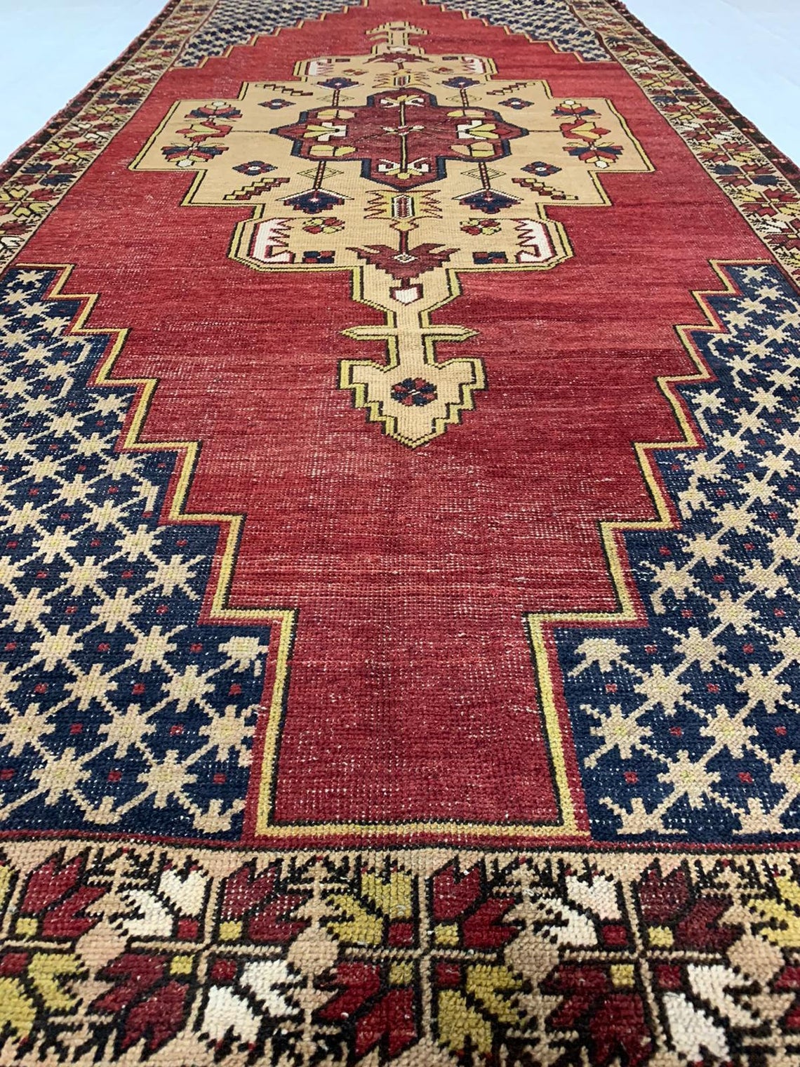 5x11 Red and Gold Turkish Tribal Runner