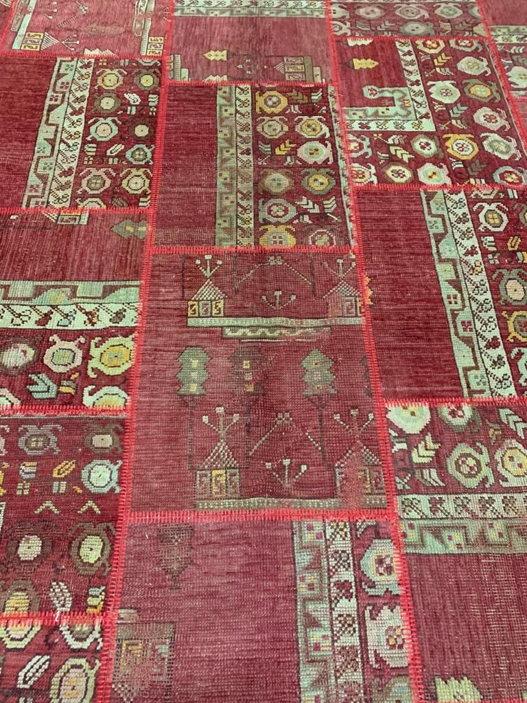 8x10 Red and Multicolor Turkish Tribal Rug