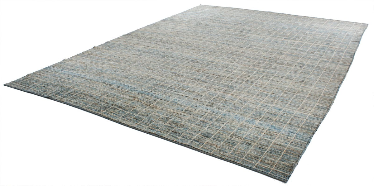 10x14 Blue and Ivory Modern Contemporary Rug