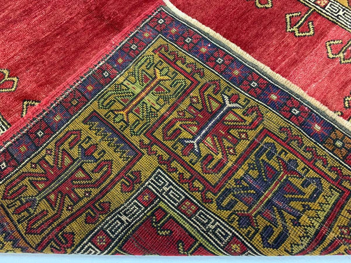 5x10 Red and Gold Turkish Tribal Runner