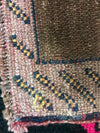 3x3 Brown and Red Turkish Tribal Rug