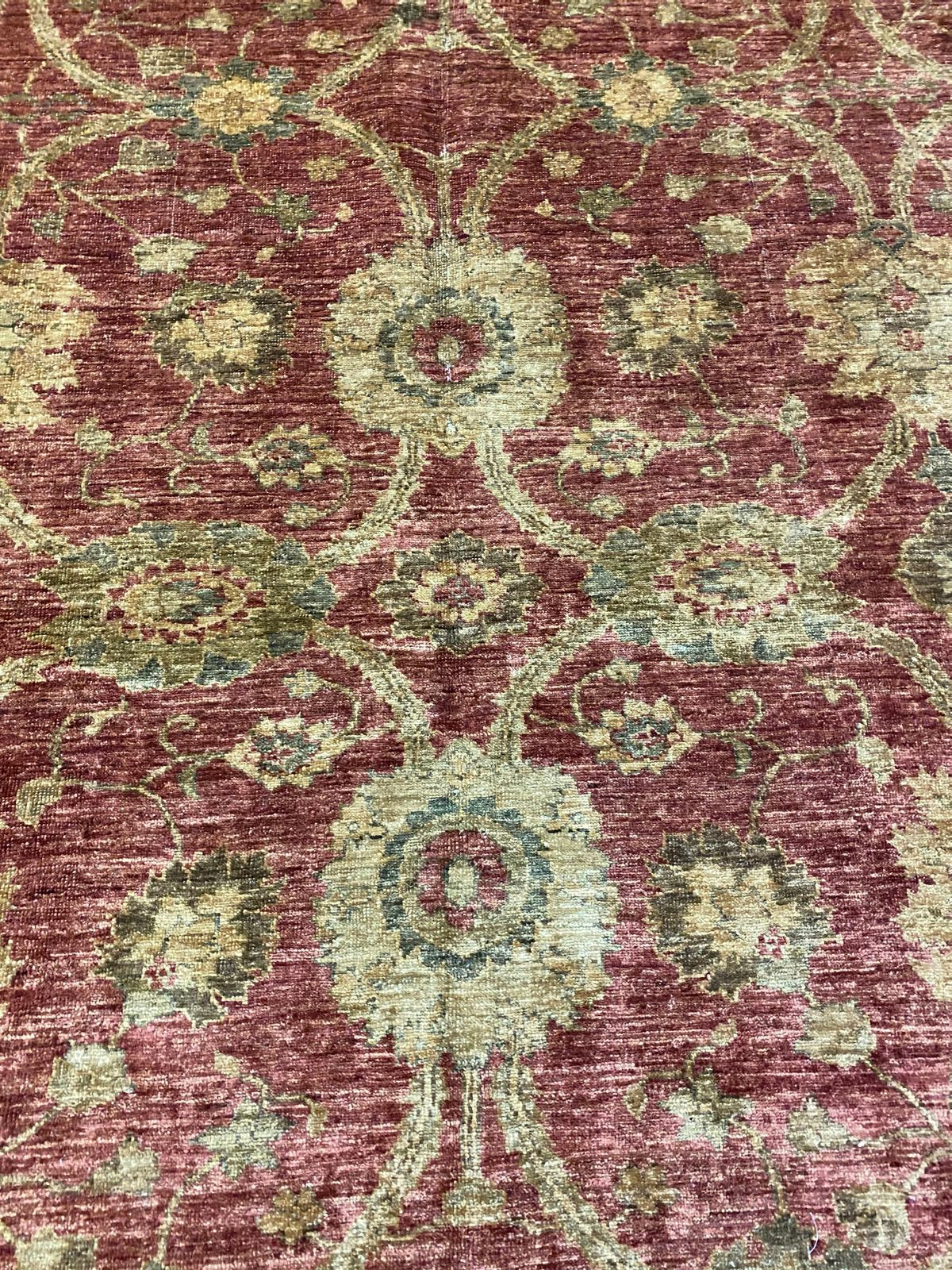 7x9 Red and Gold Turkish Oushak Rug
