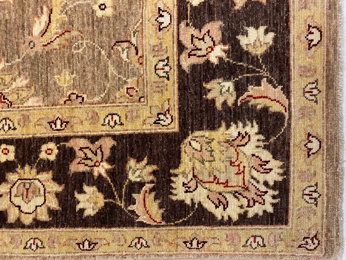 5x8 Gray and Brown Turkish Traditional Rug