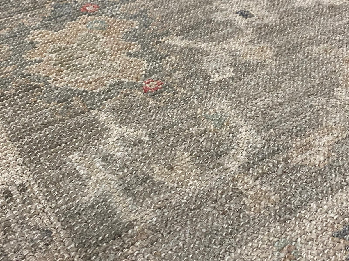 5x7 Gray and Ivory Turkish Oushak Rug