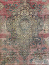 10x13 Pink and Beige Turkish Overdyed Rug