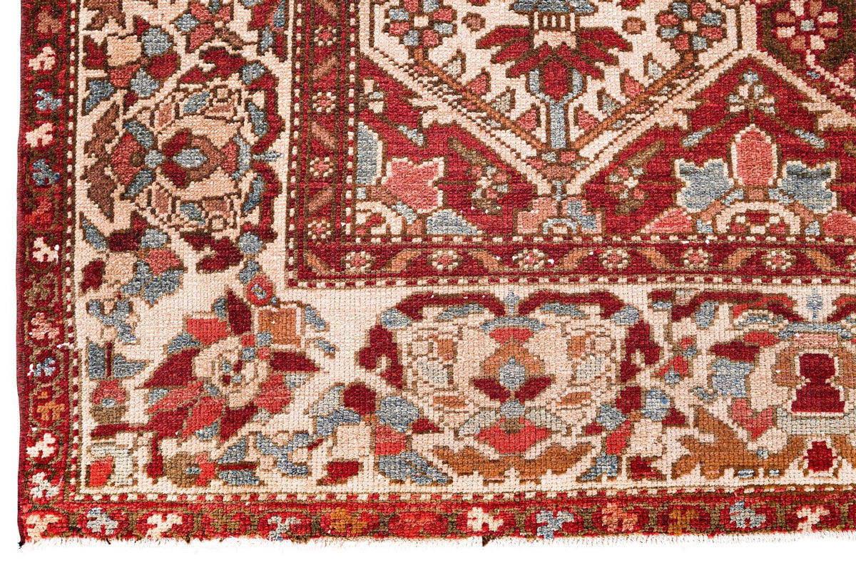5x7 Red and Beige Persian Rug