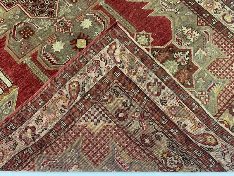 4x8 Red and Ivory Turkish Tribal Runner