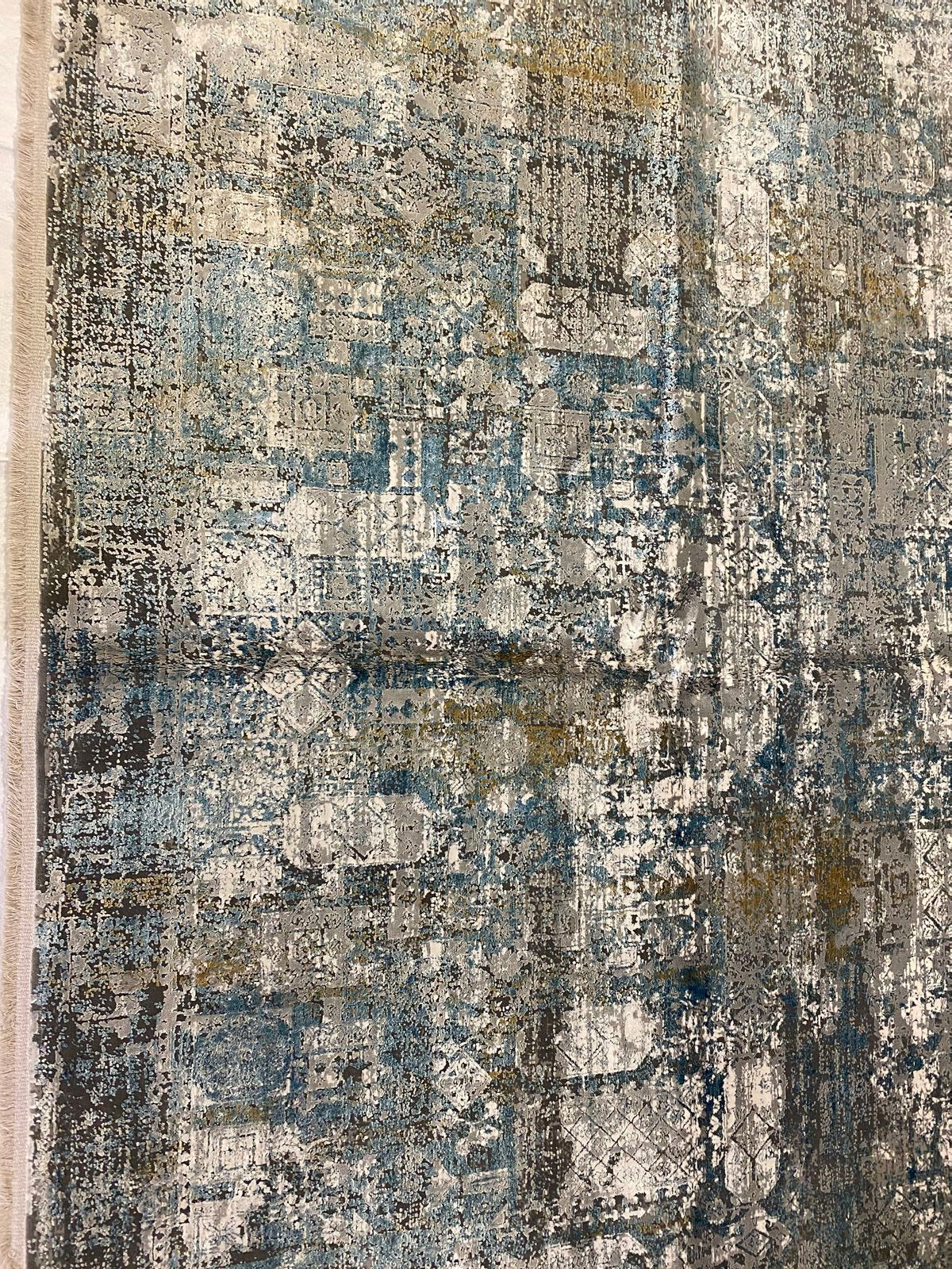 6x10 Blue and White Turkish Antep Rug