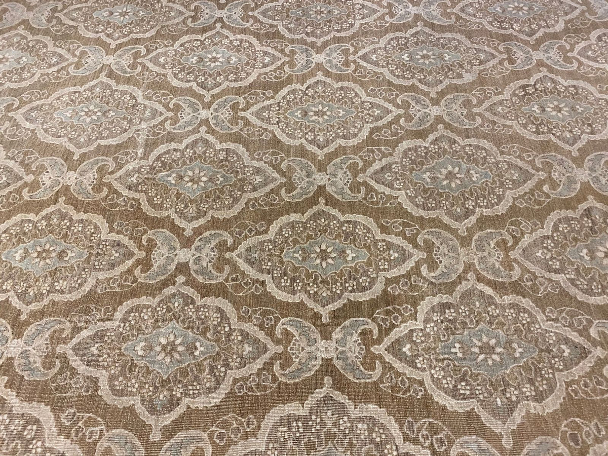 9x12 Brown and Blue Modern Contemporary Rug