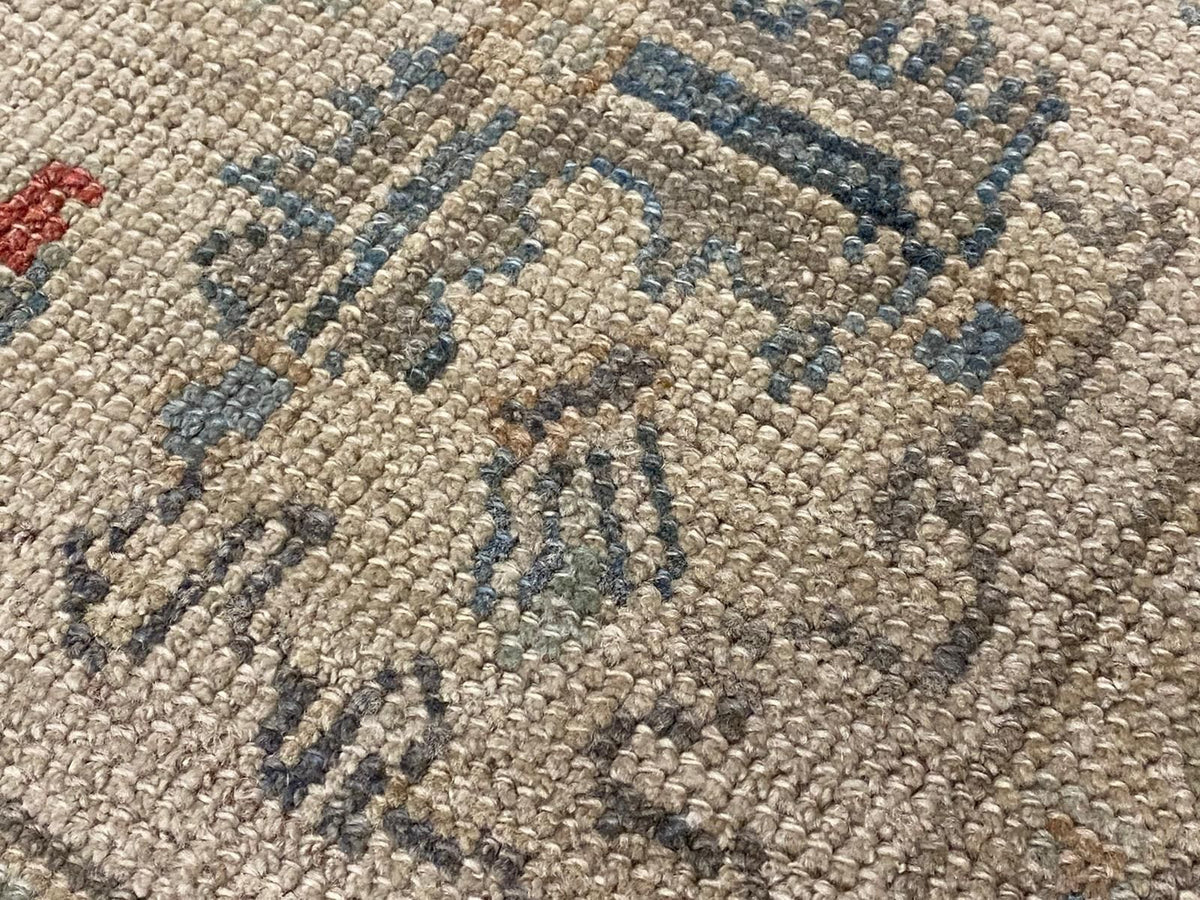 6x9 Gray and Ivory Turkish Oushak Rug