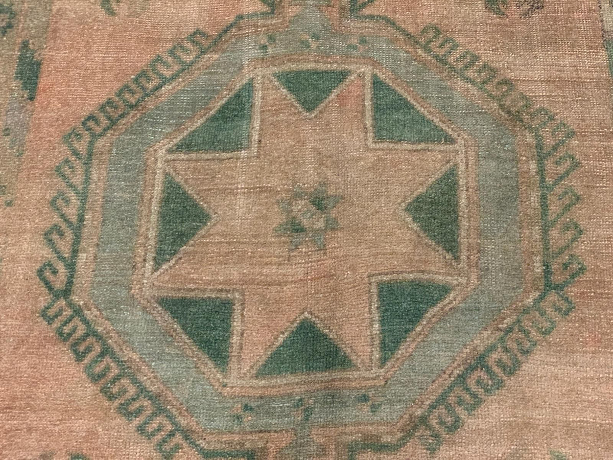 5x11 Gold and Beige Turkish Tribal Runner