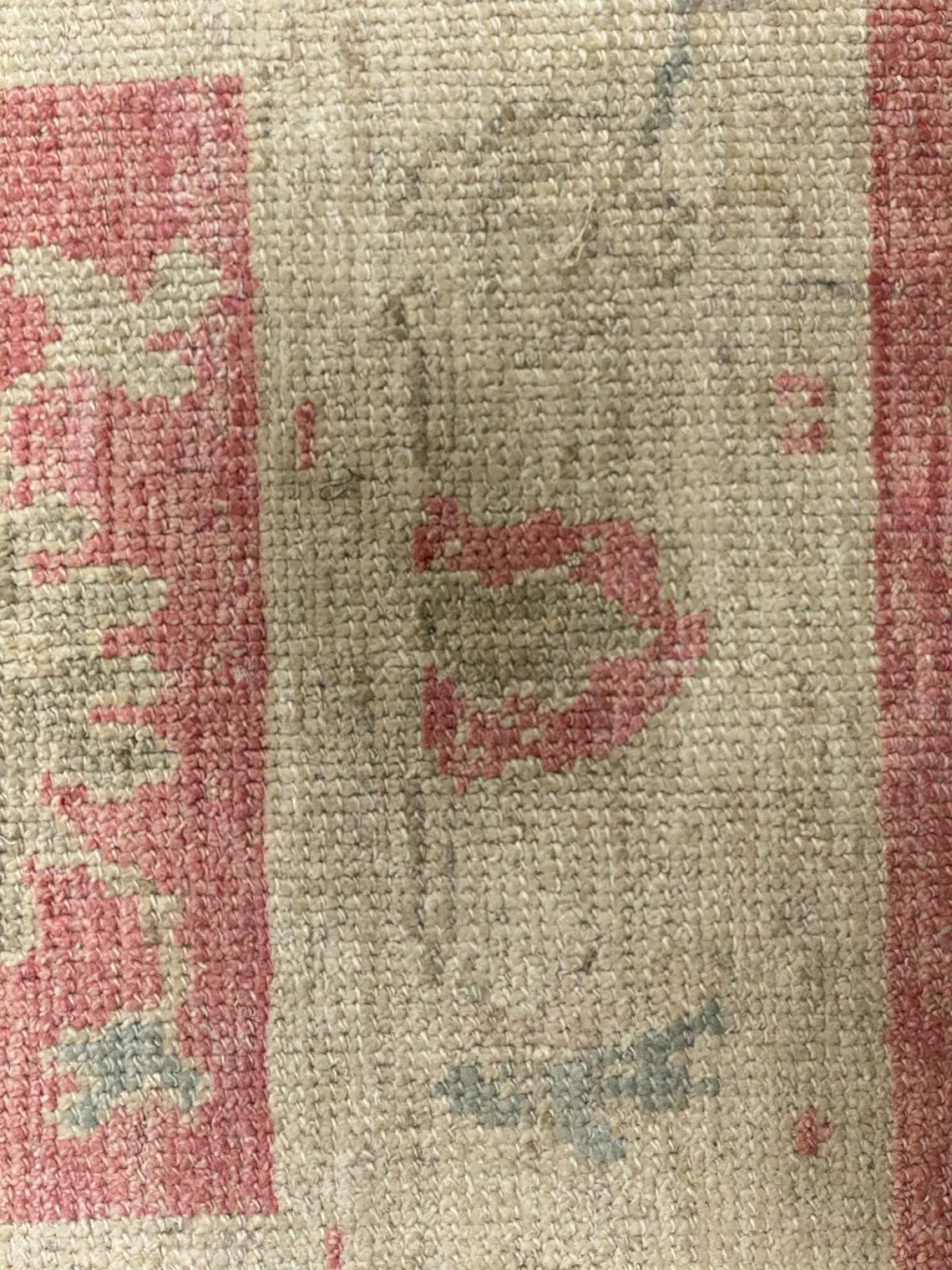 3x5 Pink and Beige Turkish Oushak Rug