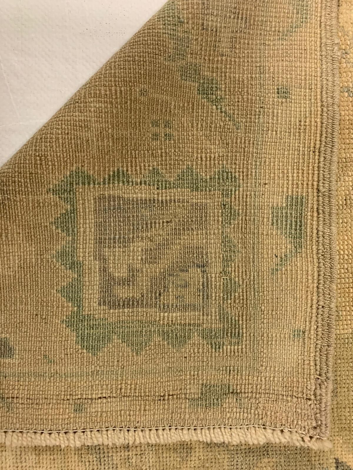 6x9 Gold and Blue Turkish Tribal Rug