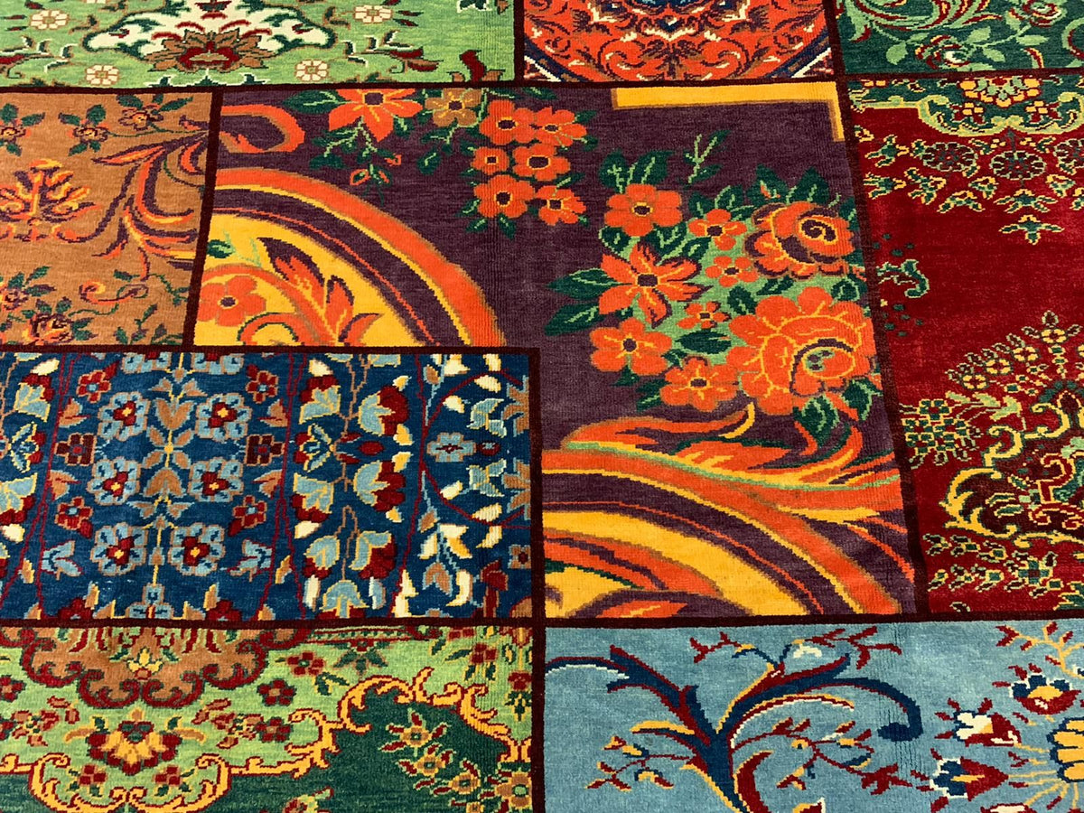 7x10 Multicolor Turkish Patchwork Rug