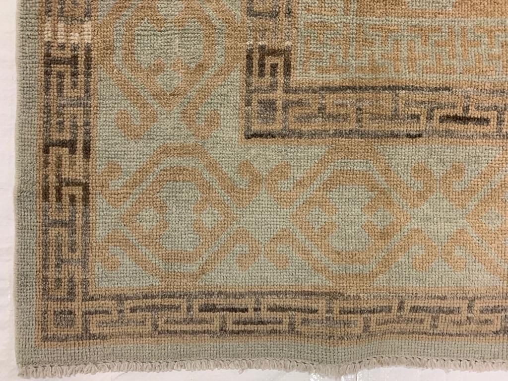 8x10 Brown and Blue Turkish Tribal Rug