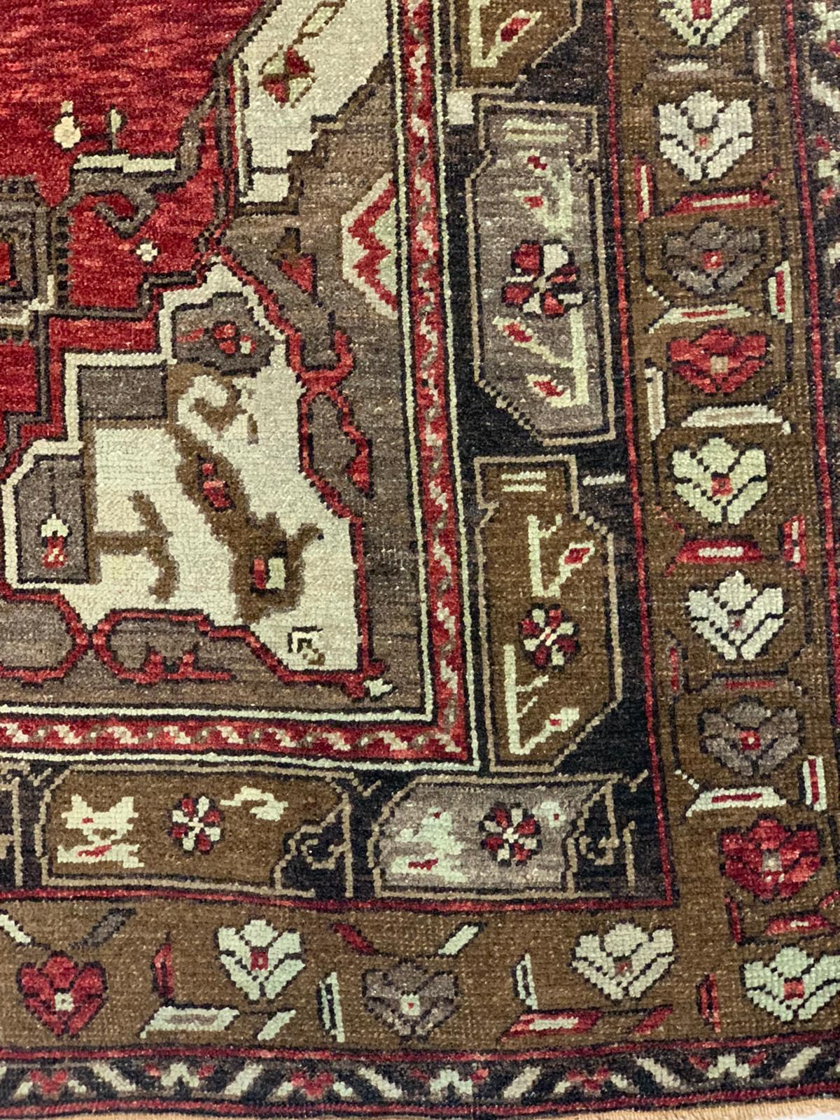 5x11 Red and Ivory Turkish Tribal Runner