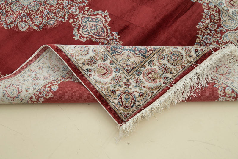 3x7 Red and Ivory Turkish Antep Runner