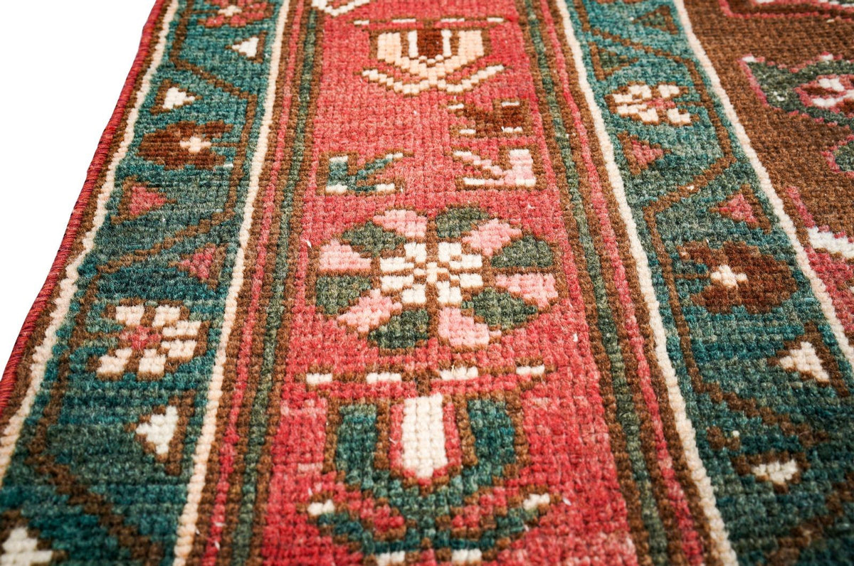 4x7 Red and Navy Persian Tribal Rug