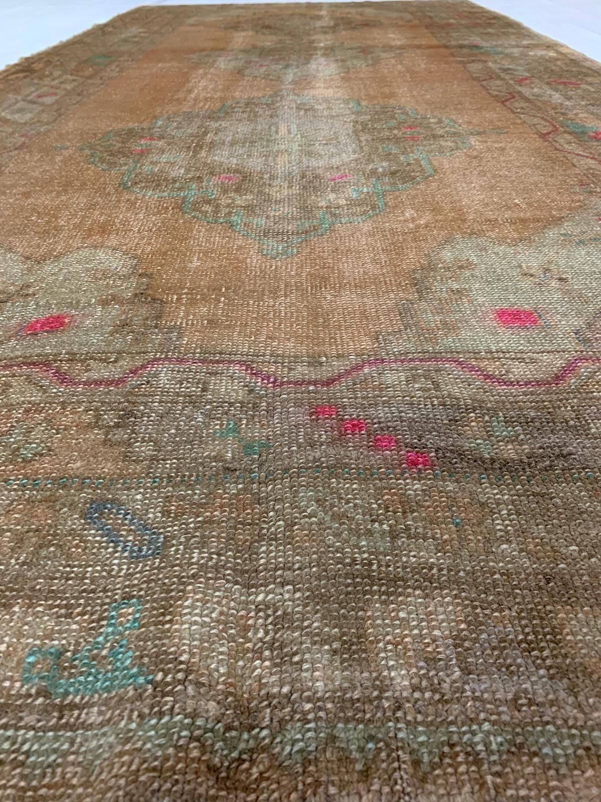 5x10 Beige and Beige Turkish Tribal Runner