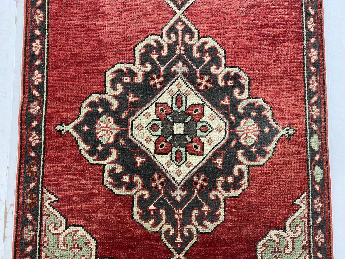 3x10 Red and Black Turkish Tribal Runner