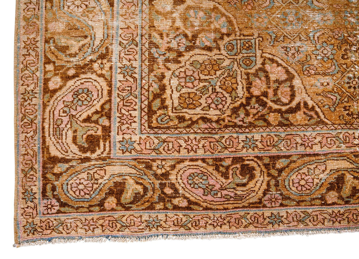 4x7 Beige and Brown Persian Rug