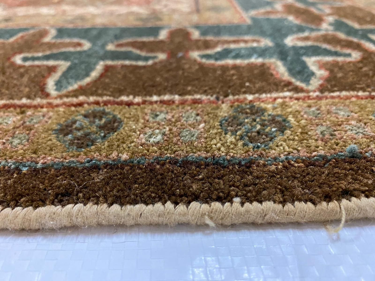 15x19 Brown and Beige Turkish Oushak Rug