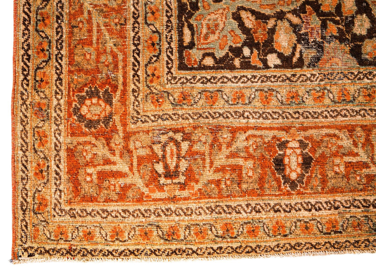 5x7 Orange and Brown Persian Rug