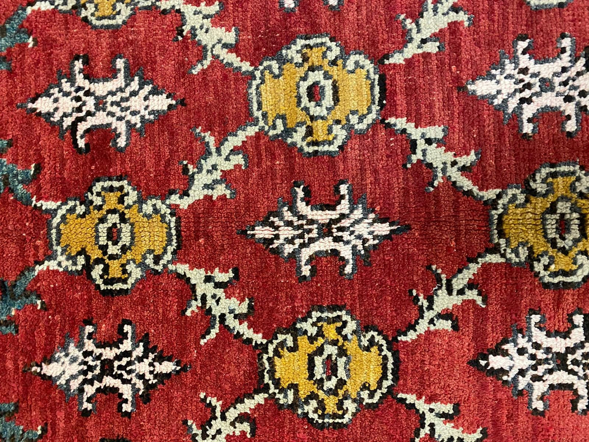 4x8 Red and Gold Turkish Tribal Rug