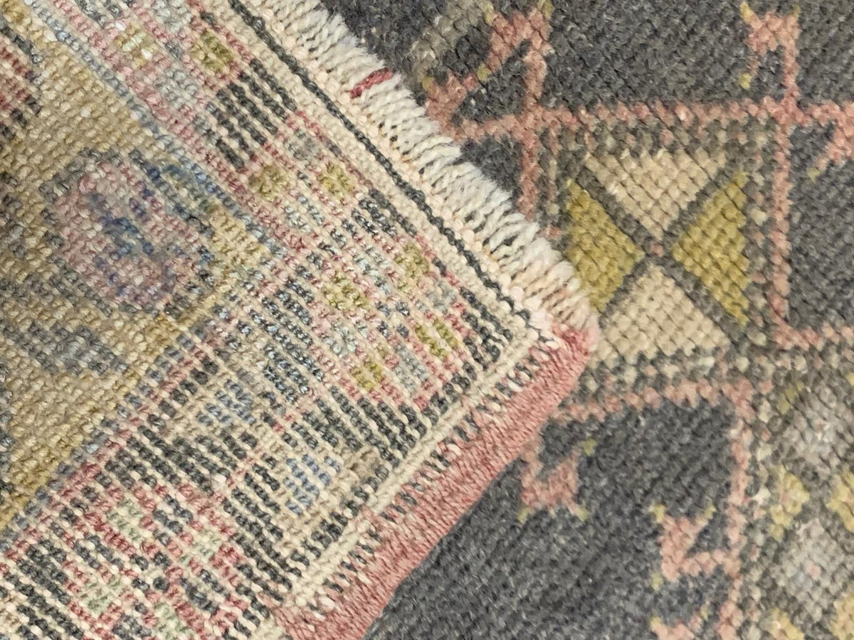 4x7 Blue and Gold Turkish Tribal Rug