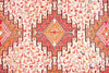 7x9 Red and Beige Turkish Patchwork Rug