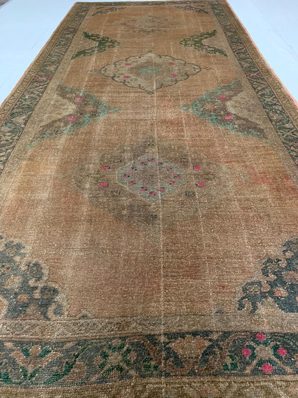 5x11 Camel and Green Turkish Tribal Runner
