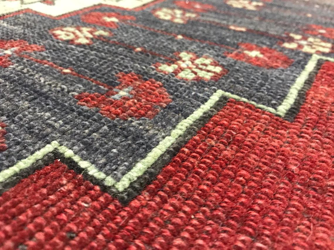 6x10 Purple and Green Turkish Tribal Rug