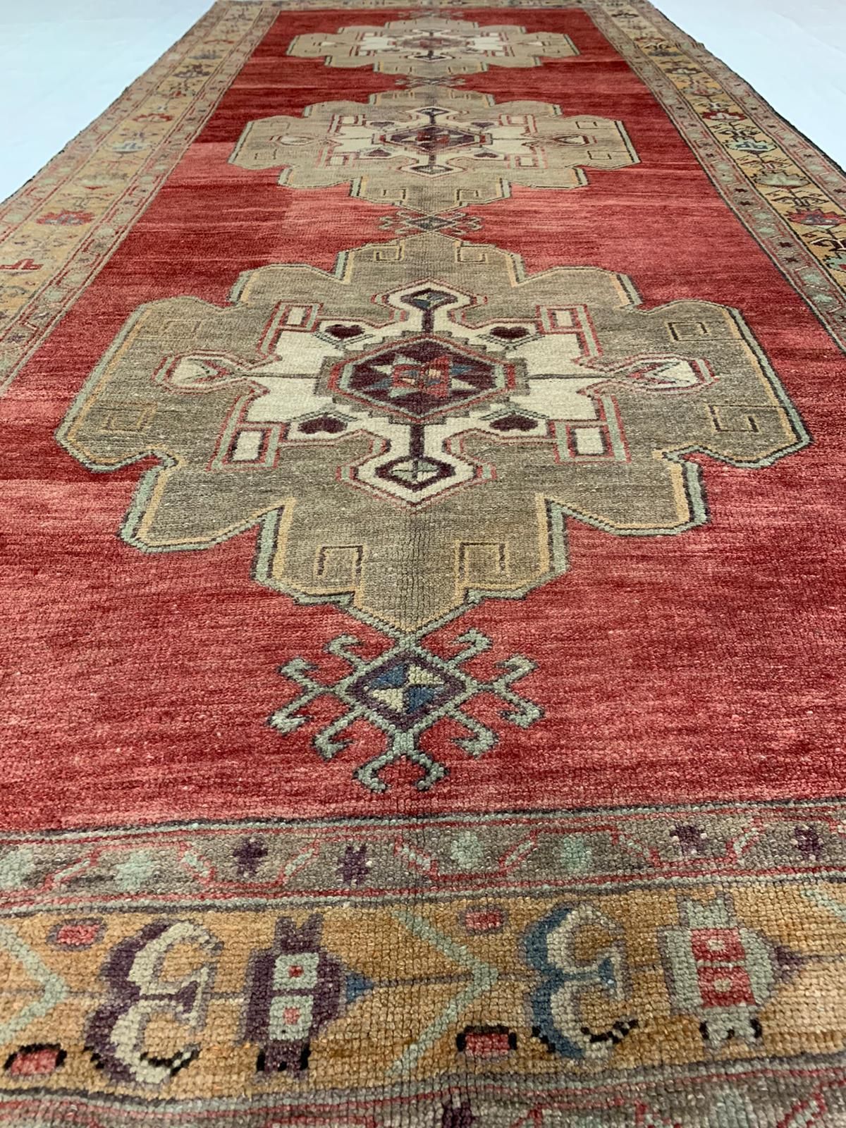 5x11 Rust and Ivory Turkish Tribal Runner