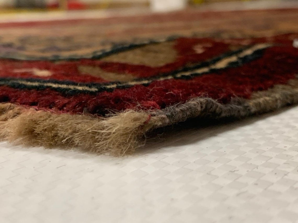 5x7 Red and Beige Turkish Tribal Rug