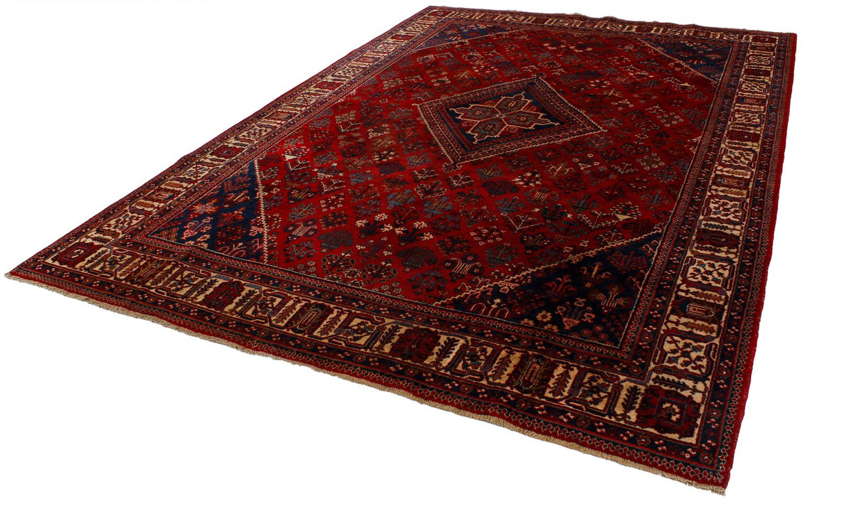 8x12 Red and Ivory Persian Rug