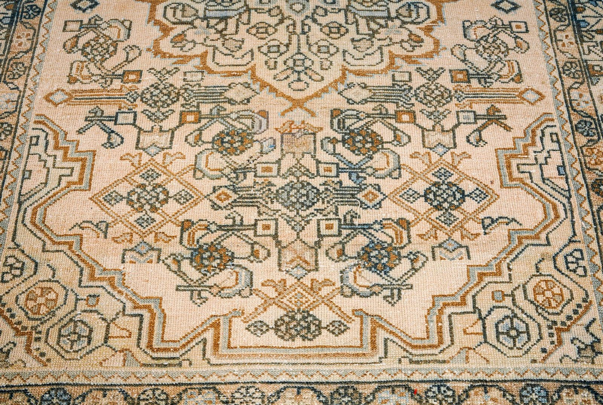 5x7 Blue and Beige Persian Rug