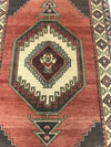 4x8 Red and Ivory Turkish Tribal Rug
