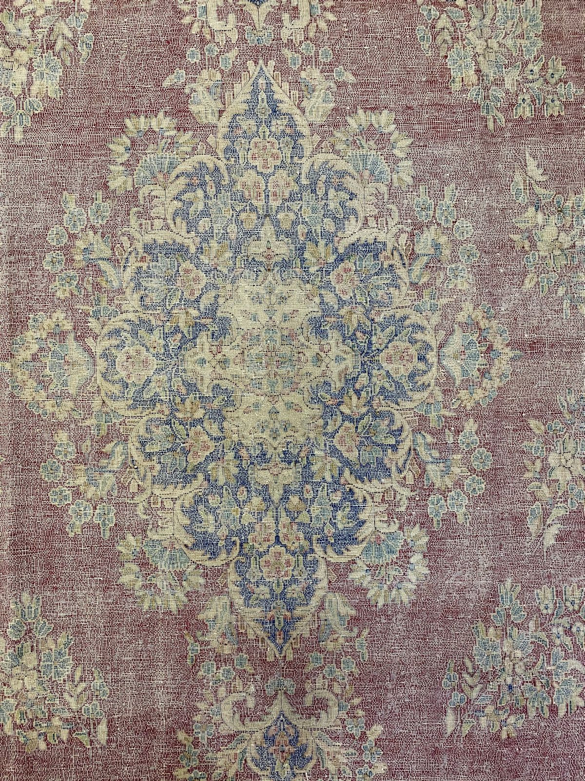 10x13 Red and Navy Turkish Overdyed Rug