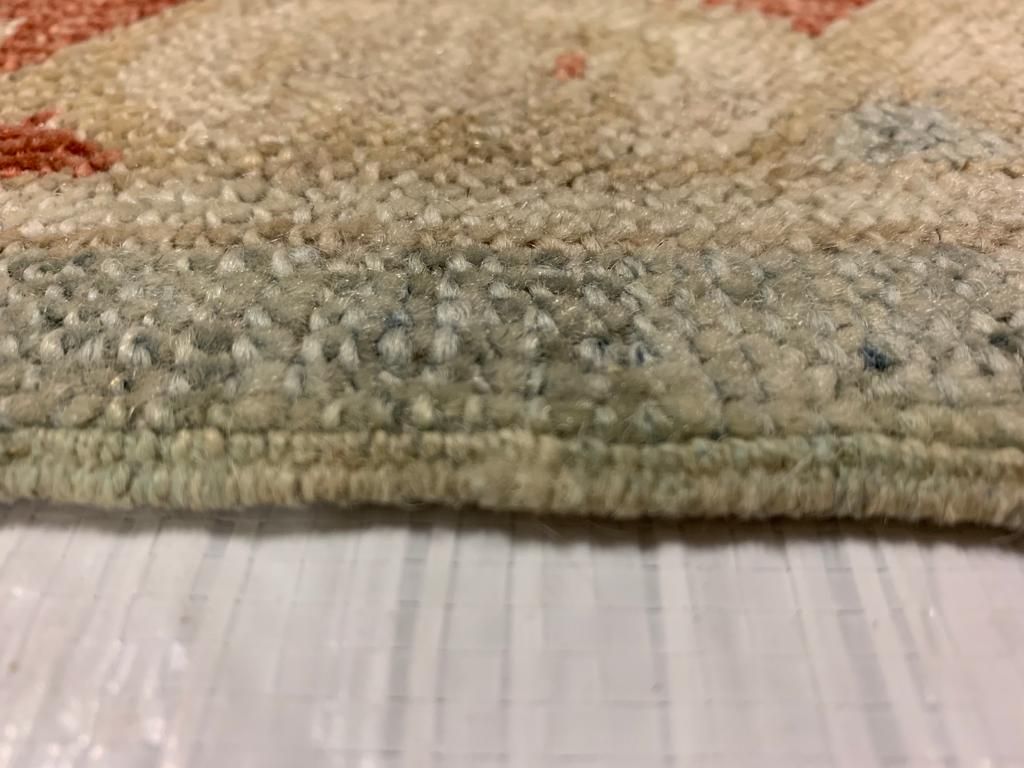 8x10 Blue and Ivory Turkish Oushak Rug