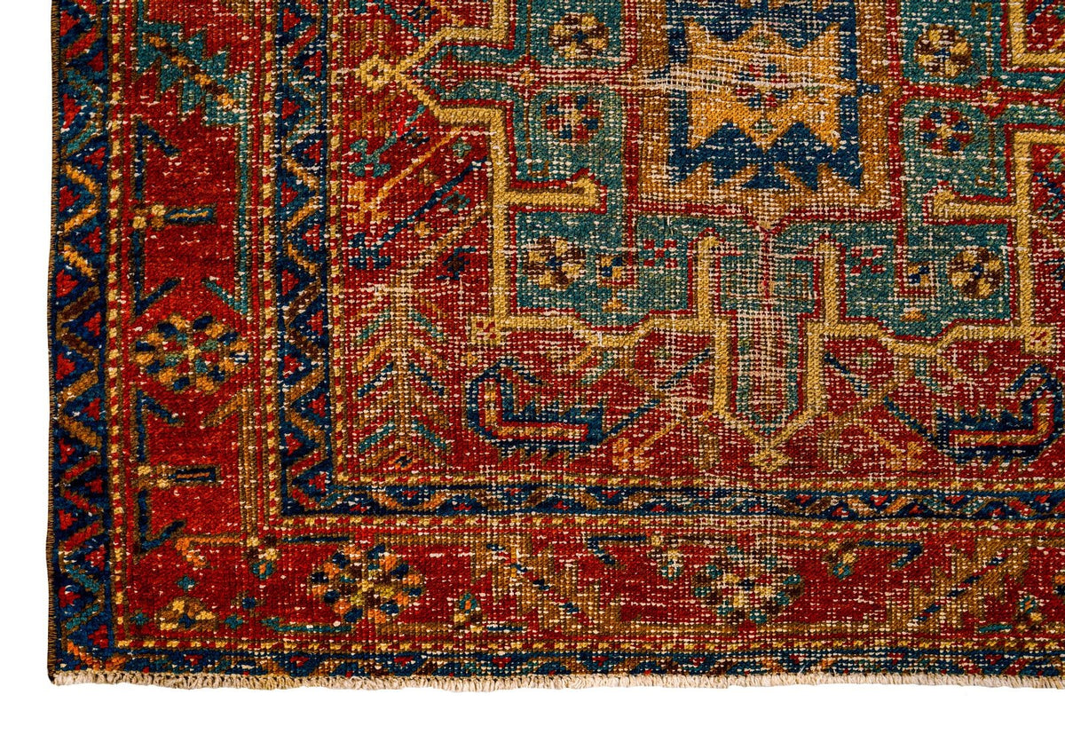 3x11 Red and Navy Persian Runner