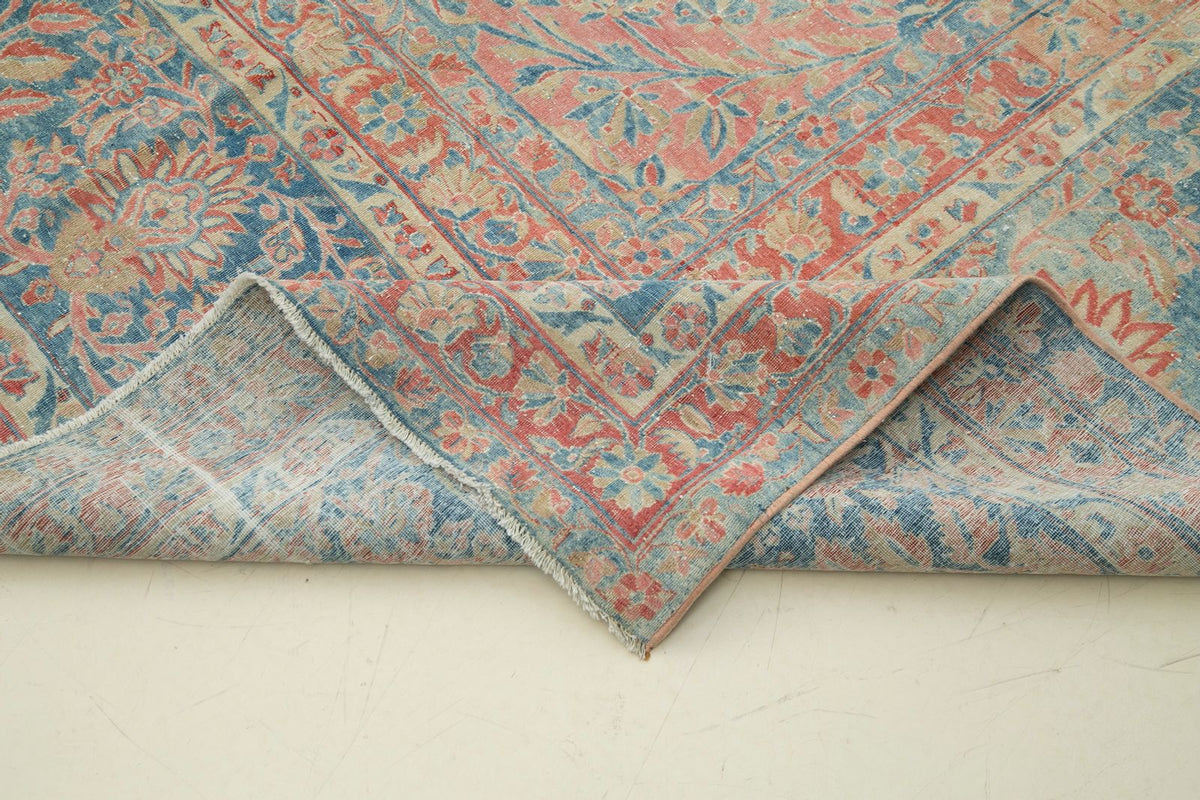 14x23 Pink and Blue Persian rug