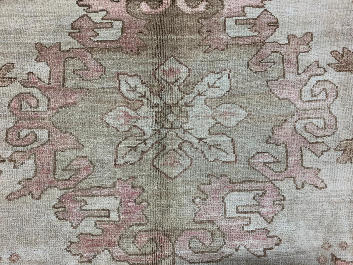 6x10 Brown and Ivory Turkish Tribal Rug