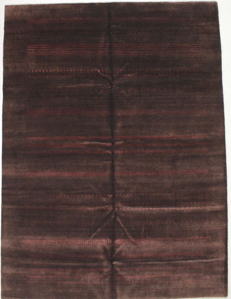 8x11 Purple and Brown Modern Contemporary Rug