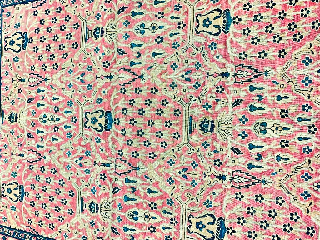 5x6 Pink and Navy Persian Rug