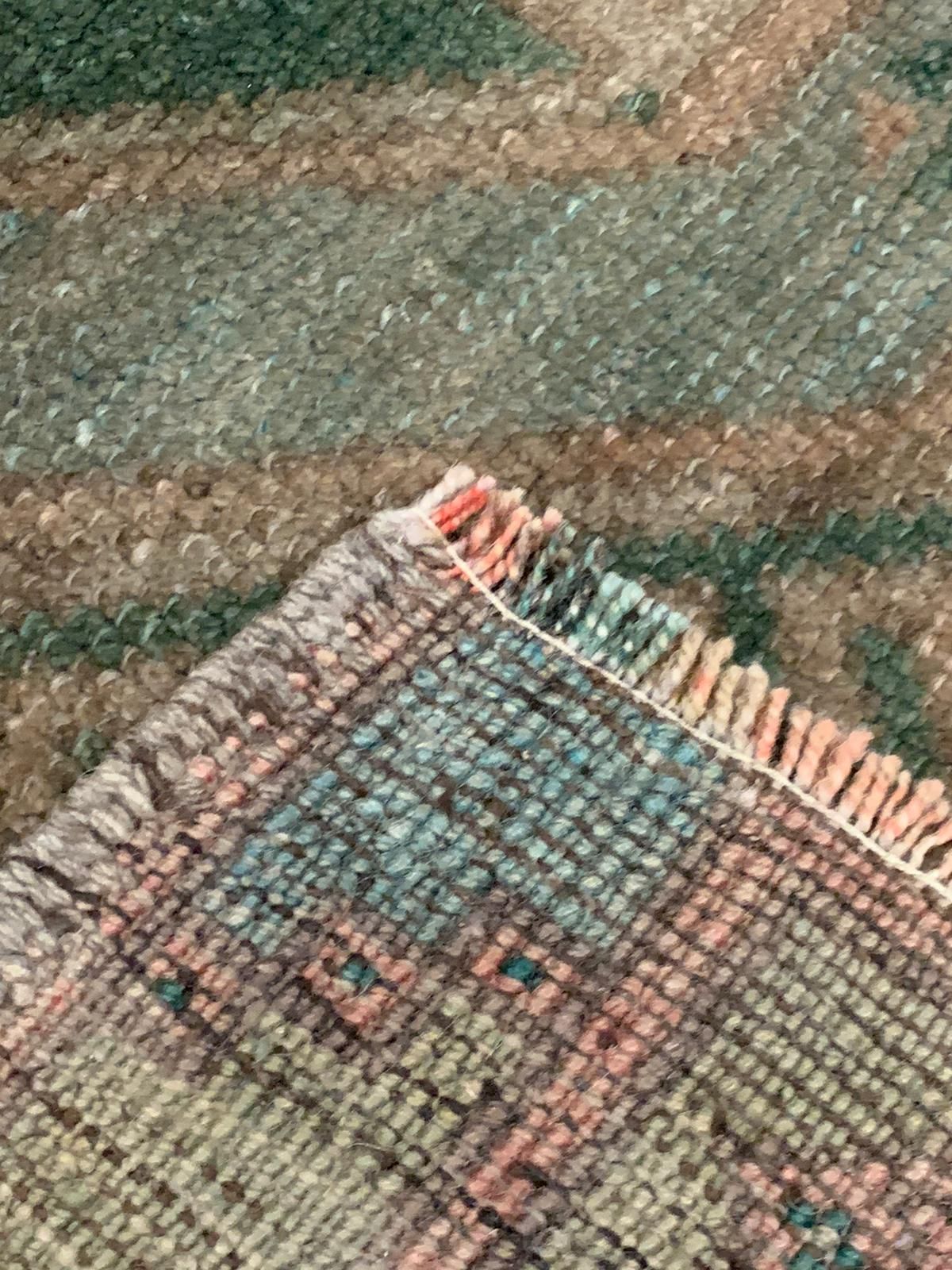5x11 Gold and Beige Turkish Tribal Runner