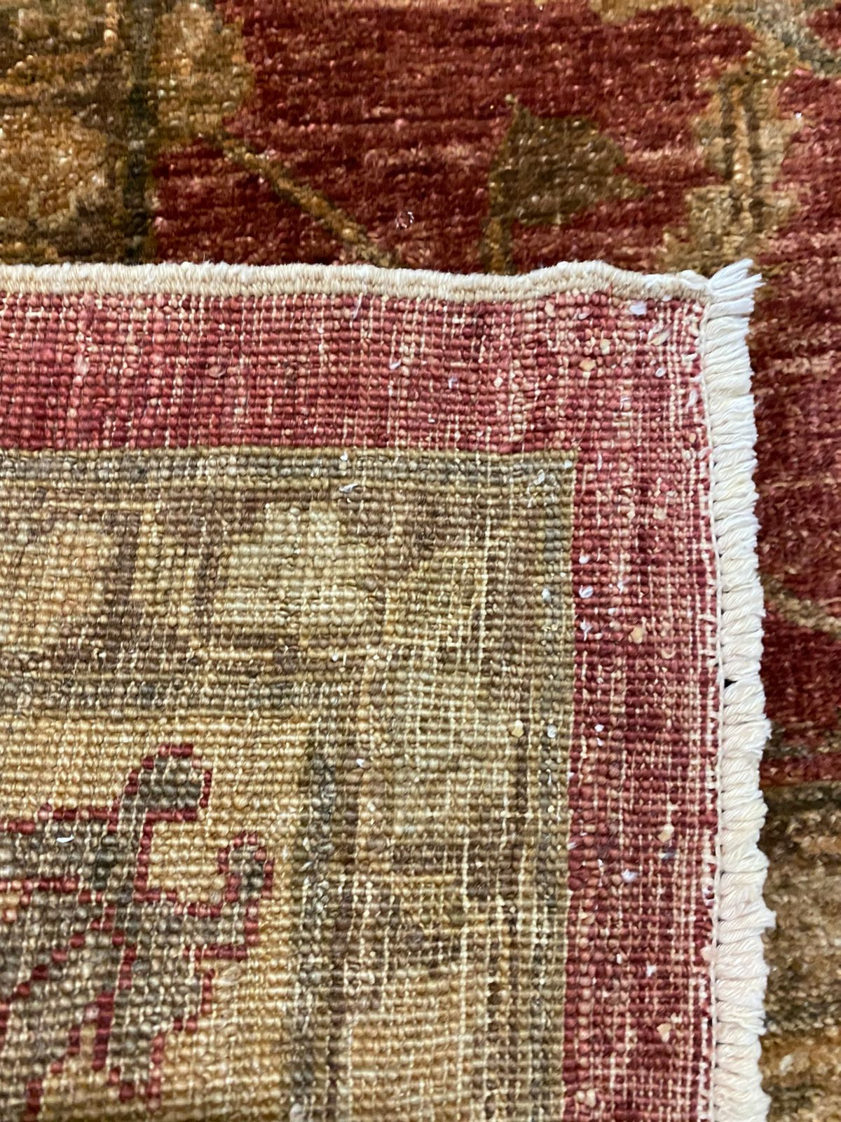 7x9 Red and Gold Turkish Oushak Rug