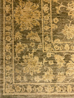 6x8 Green and Gold Turkish Oushak Rug