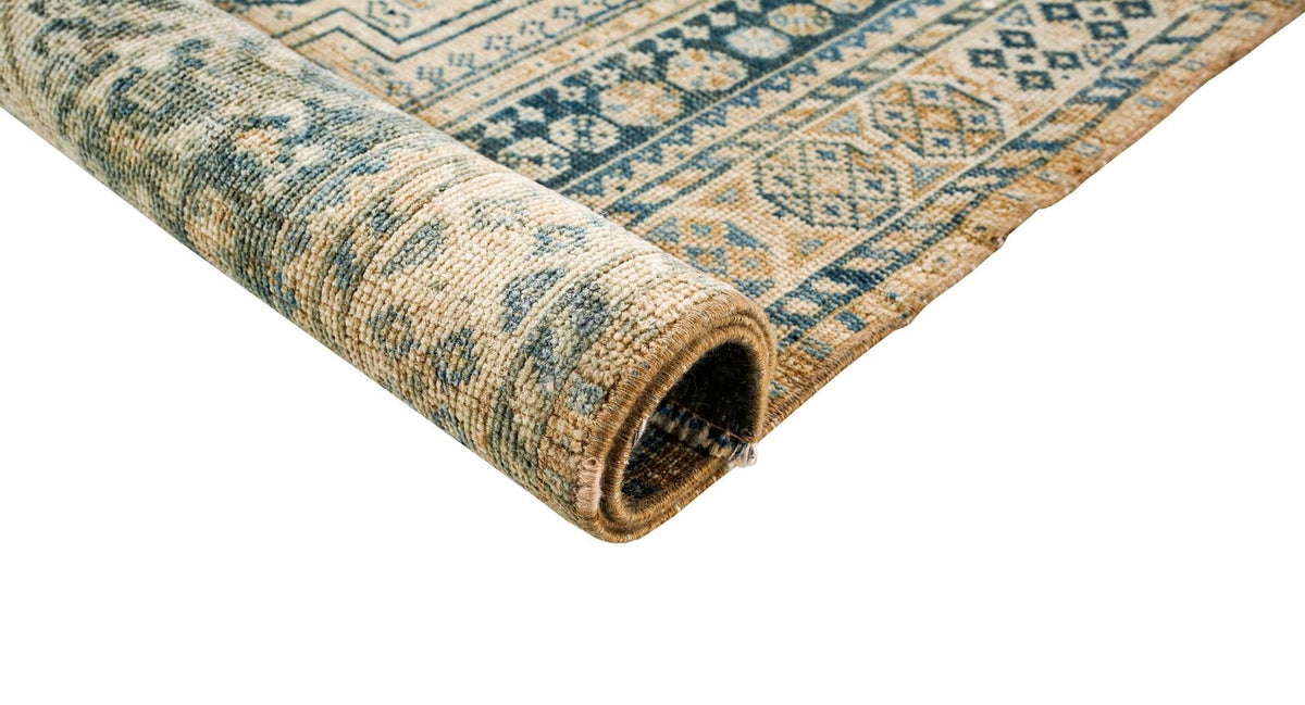 4x5 Blue and Beige Persian Rug