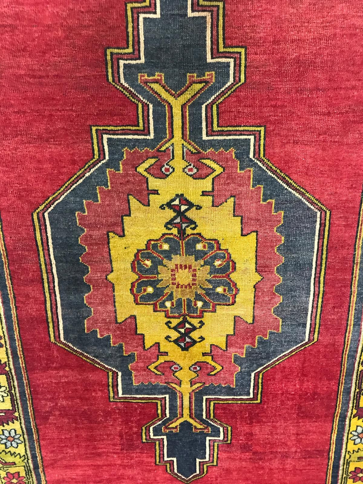 5x10 Red and Gold Turkish Tribal Runner
