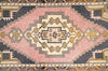 2x4 Pink and Brown Turkish Tribal Rug